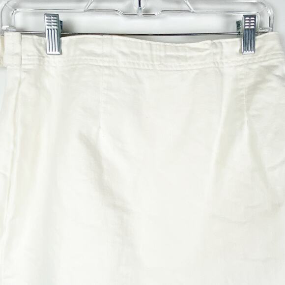 Superdown Kensington Denim Wrap Skirt White Mini Frayed Womens Size Small - Picture 9 of 13